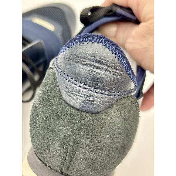 Authentic Balenciaga Race Runner Sneakers Navy Blue Black Elastic Size 8 38 - Picture 9 of 16